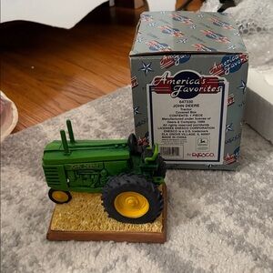 John Deere Green and Yellow Collectible Tractor trinket box